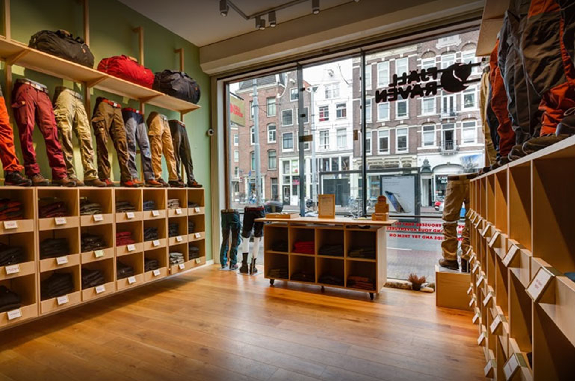 Inside of Fjallraven Amsterdam Store